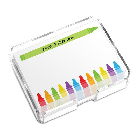 Colorful Crayon Border 4x3 Post-it® Notes